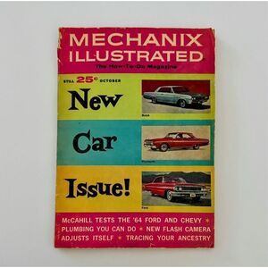 Mechanix Illustrated October 1963 New Car Issue 1964‎ Magazine Vintage